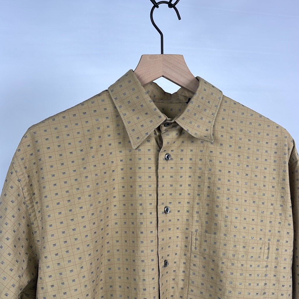 Nwot Vintage Burberry Relaxed Fit Button-Down Shirt - Medium - Made In Usa